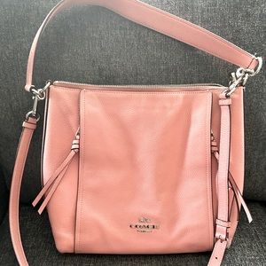COACH Marlon Hobo Shoulder Crossbody Bag Purse Pebble Leather
